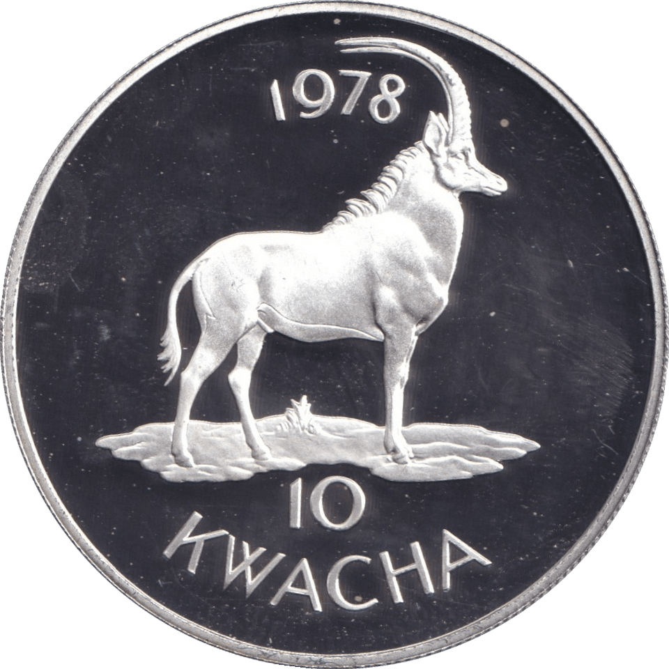 1978 SILVER PROOF 10 KWACHA MALAWI - SILVER WORLD COINS - Cambridgeshire Coins