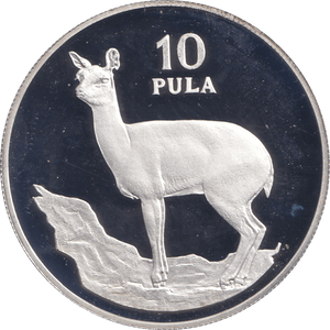 1978 SILVER PROOF 10 PULA BOTSWANA - SILVER WORLD COINS - Cambridgeshire Coins