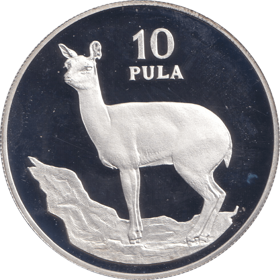 1978 SILVER PROOF 10 PULA BOTSWANA - SILVER WORLD COINS - Cambridgeshire Coins