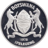 1978 SILVER PROOF 10 PULA BOTSWANA - SILVER WORLD COINS - Cambridgeshire Coins