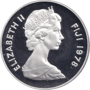 1978 SILVER PROOF 20 DOLLAR FIJI - SILVER WORLD COINS - Cambridgeshire Coins