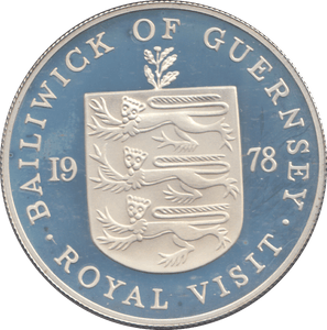 1978 SILVER PROOF 25 PENCE ROYAL VISIT - SILVER WORLD COINS - Cambridgeshire Coins