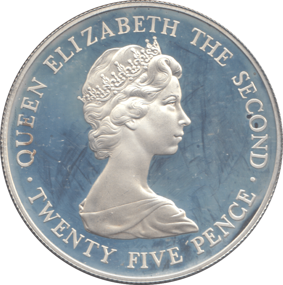 1978 SILVER PROOF 25 PENCE ROYAL VISIT - SILVER WORLD COINS - Cambridgeshire Coins