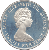 1978 SILVER PROOF 25 PENCE ROYAL VISIT - SILVER WORLD COINS - Cambridgeshire Coins