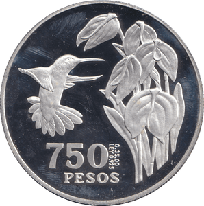 1978 SILVER PROOF 750 PESOS COLUMBIA - SILVER WORLD COINS - Cambridgeshire Coins