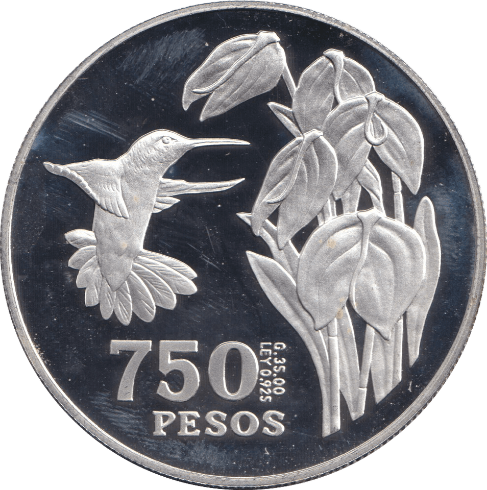 1978 SILVER PROOF 750 PESOS COLUMBIA - SILVER WORLD COINS - Cambridgeshire Coins
