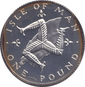 1978 SILVER PROOF ONE POUND ISLE OF MAN - SILVER WORLD COINS - Cambridgeshire Coins