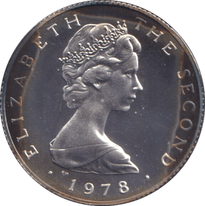 1978 SILVER PROOF ONE POUND ISLE OF MAN - SILVER WORLD COINS - Cambridgeshire Coins