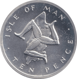 1978 SILVER TEN PENCE ISLE OF MAN - SILVER WORLD COINS - Cambridgeshire Coins
