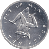 1978 SILVER TEN PENCE ISLE OF MAN - SILVER WORLD COINS - Cambridgeshire Coins