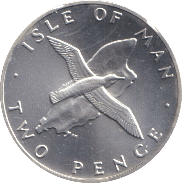 1978 SILVER TWO PENCE ISLE OF MAN - SILVER WORLD COINS - Cambridgeshire Coins