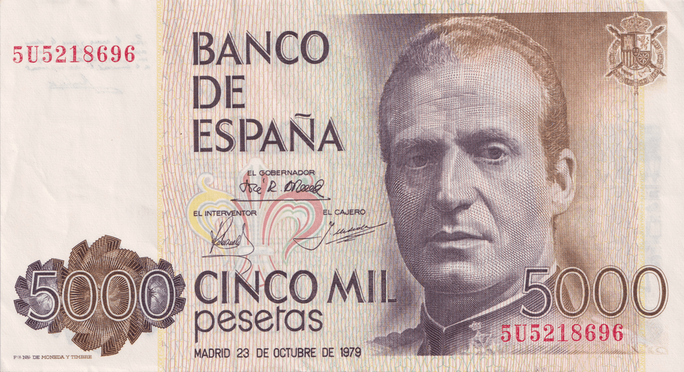 1979 5000 PESTAS BANKNOTE SPAIN REF-1650 - WORLD BANKNOTES - Cambridgeshire Coins