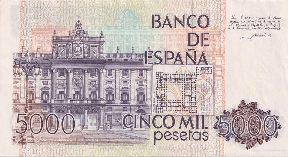 1979 5000 PESTAS BANKNOTE SPAIN REF-1650 - WORLD BANKNOTES - Cambridgeshire Coins