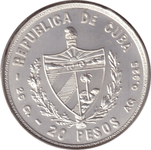 1979 .999 FINE SILVER 20 PESOS REPUBLIC OF CUBA - SILVER WORLD COINS - Cambridgeshire Coins