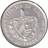 1979 .999 FINE SILVER 20 PESOS REPUBLIC OF CUBA - SILVER WORLD COINS - Cambridgeshire Coins