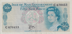 1979 FIFTY NEW PENCE ISLE OF MAN BANKNOTE REF-1843 - WORLD BANKNOTES - Cambridgeshire Coins