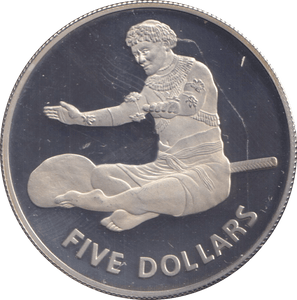 1979 FIVE DOLLARS SILVER PROOF KIRIBATI - SILVER WORLD COINS - Cambridgeshire Coins