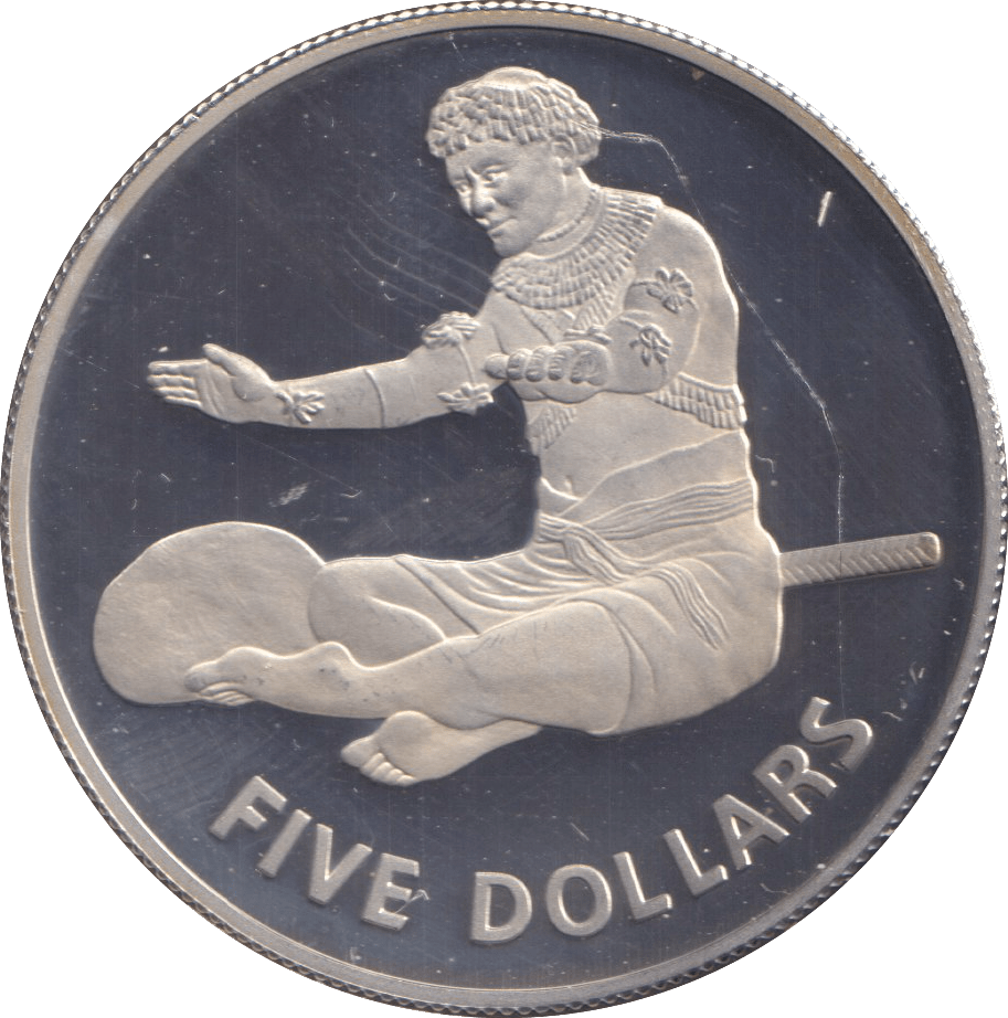 1979 FIVE DOLLARS SILVER PROOF KIRIBATI - SILVER WORLD COINS - Cambridgeshire Coins