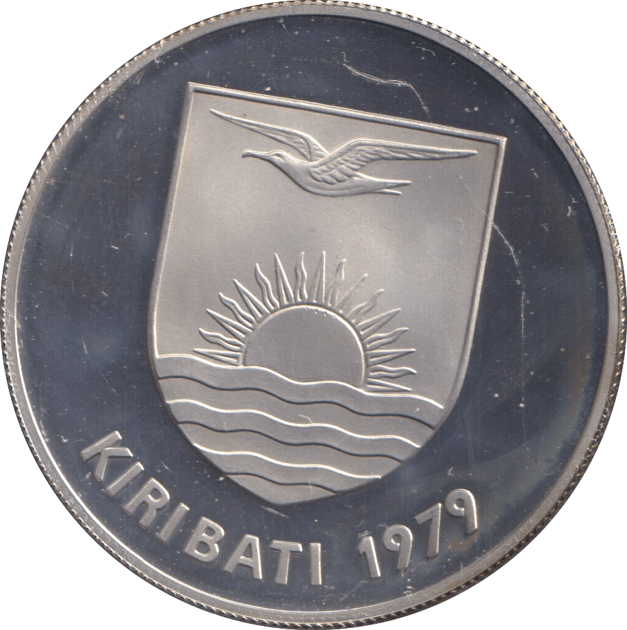 1979 FIVE DOLLARS SILVER PROOF KIRIBATI - SILVER WORLD COINS - Cambridgeshire Coins
