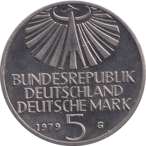 1979 FIVE MARK - SILVER WORLD COINS - Cambridgeshire Coins