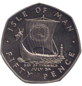 1979 LARGE 50P ISLE OF MAN DAY OF TYNWALD - 50P REGIONAL ISSUES - Cambridgeshire Coins
