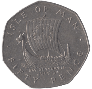 1979 LARGE 50P ISLE OF MAN - 50P REGIONAL ISSUE - Cambridgeshire Coins