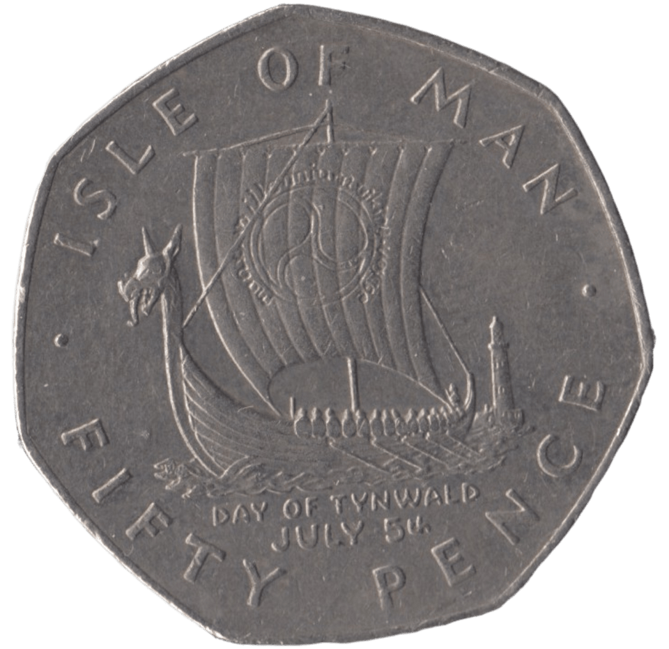 1979 LARGE 50P ISLE OF MAN - 50P REGIONAL ISSUE - Cambridgeshire Coins