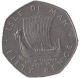 1979 LARGE 50P ISLE OF MAN - 50P REGIONAL ISSUE - Cambridgeshire Coins
