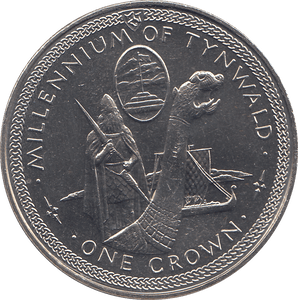 1979 ONE CROWN MILLENIUM OF TYNWALD - WORLD COINS - Cambridgeshire Coins