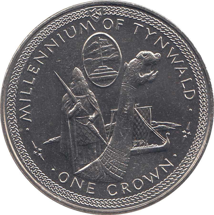 1979 ONE CROWN MILLENIUM OF TYNWALD - WORLD COINS - Cambridgeshire Coins