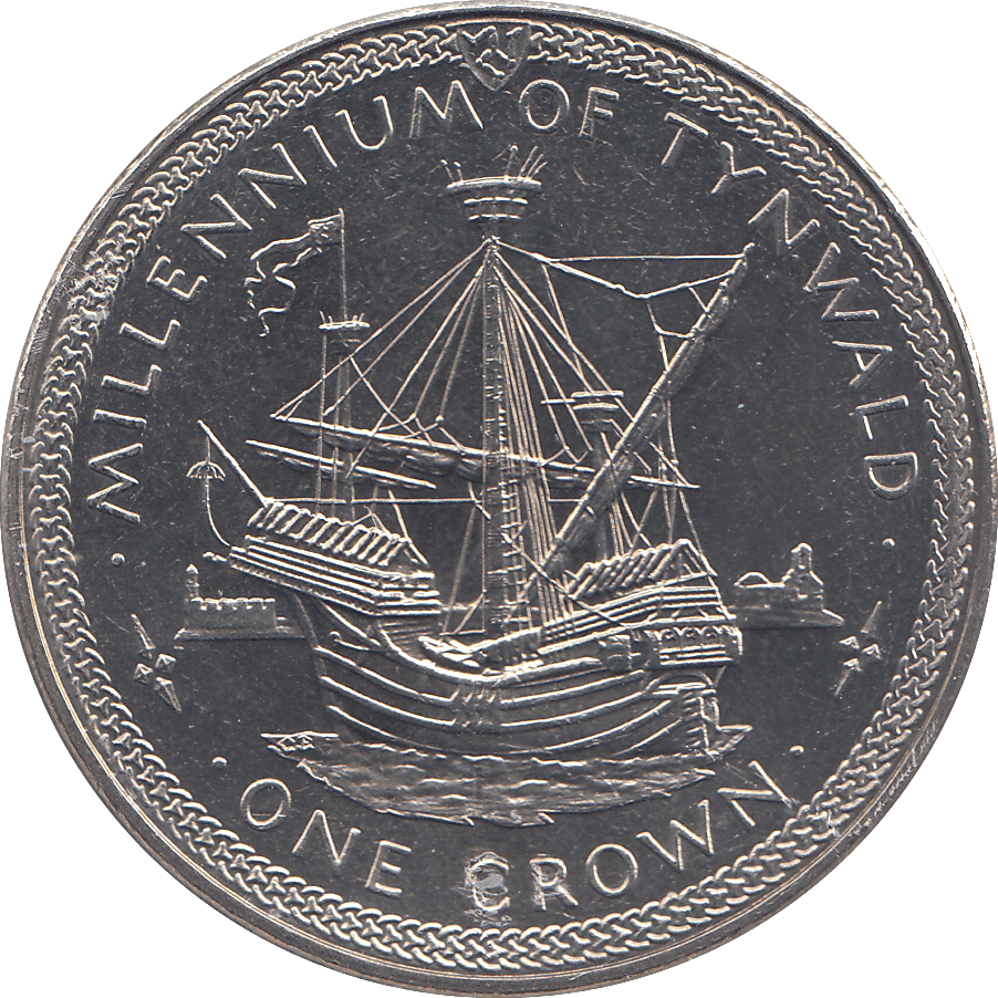 1979 ONE CROWN MILLENIUM OF TYNWALD - WORLD COINS - Cambridgeshire Coins
