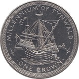 1979 ONE CROWN MILLENIUM OF TYNWALD - WORLD COINS - Cambridgeshire Coins