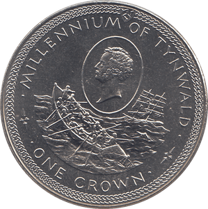 1979 ONE CROWN MILLENIUM OF TYNWALD - WORLD COINS - Cambridgeshire Coins
