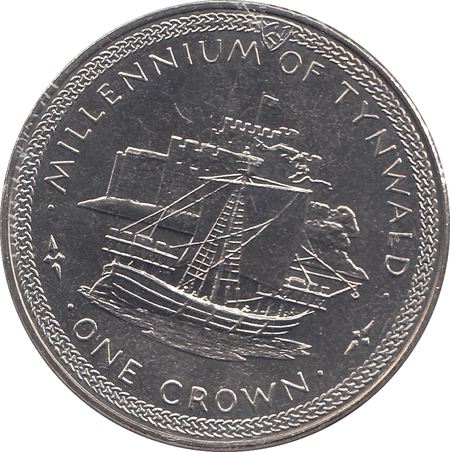 1979 ONE CROWN MILLENIUM OF TYNWALD - WORLD COINS - Cambridgeshire Coins