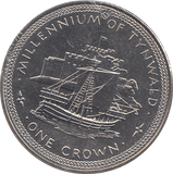 1979 ONE CROWN MILLENIUM OF TYNWALD - WORLD COINS - Cambridgeshire Coins