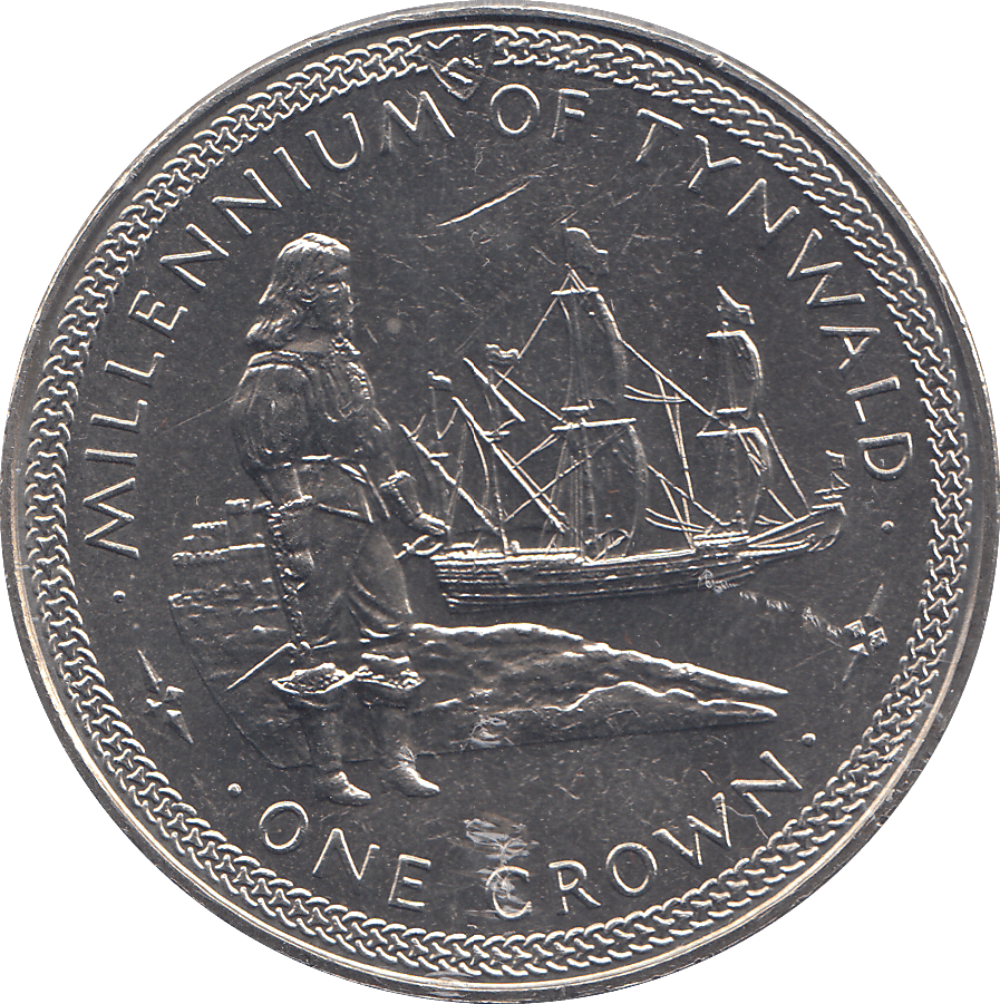 1979 ONE CROWN MILLENIUM OF TYNWALD - WORLD COINS - Cambridgeshire Coins