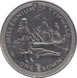 1979 ONE CROWN MILLENIUM OF TYNWALD - WORLD COINS - Cambridgeshire Coins