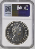 1979 SILVER FALKLAND ISLANDS CONSERVATION FLIGHTLESS STEAMER DUCK ( NGC ) MS68 - NGC SILVER COINS - Cambridgeshire Coins