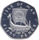 1979 SILVER PROOF 50P ISLE OF MAN - 50P Silver Proof - Cambridgeshire Coins