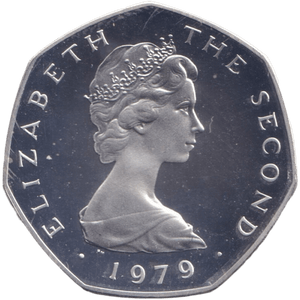1979 SILVER PROOF 50P ISLE OF MAN - 50P Silver Proof - Cambridgeshire Coins