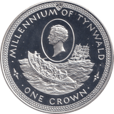 1979 SILVER PROOF MILLENNIUM OF TYNWALD CROWN ISLE OF MAN - SILVER WORLD COINS - Cambridgeshire Coins