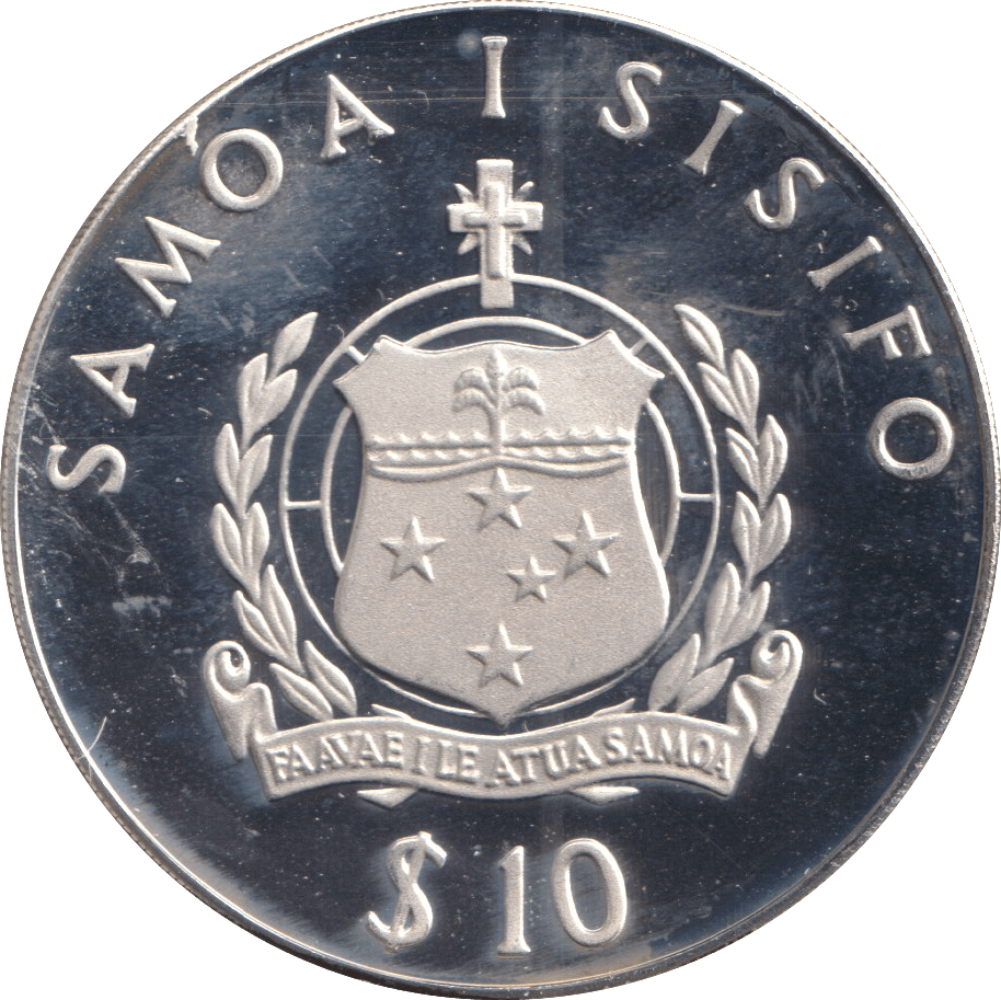1979 TEN DOLLARS SAMOA SISIFO CAPTAIN JAMES COOK - SILVER WORLD COINS - Cambridgeshire Coins