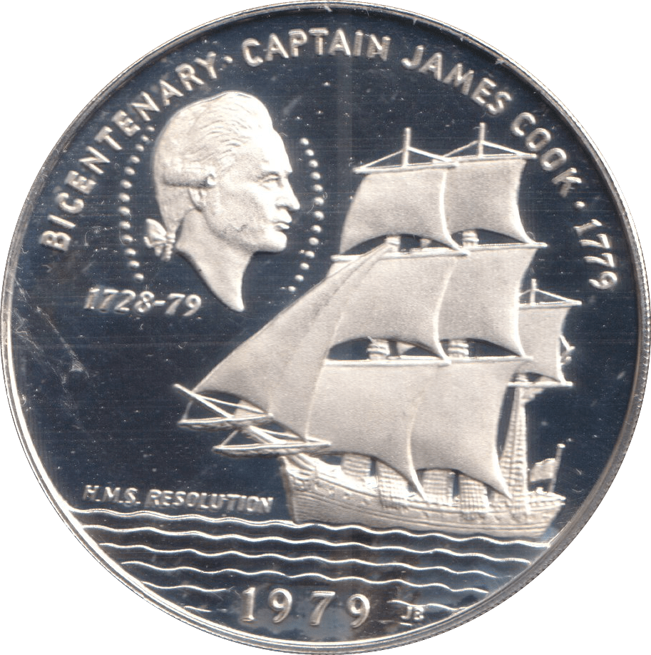 1979 TEN DOLLARS SAMOA SISIFO CAPTAIN JAMES COOK - SILVER WORLD COINS - Cambridgeshire Coins