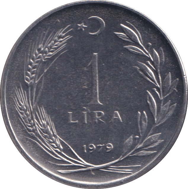 1979 TURKEY 1 LIRA - WORLD COINS - Cambridgeshire Coins