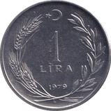 1979 TURKEY 1 LIRA - WORLD COINS - Cambridgeshire Coins