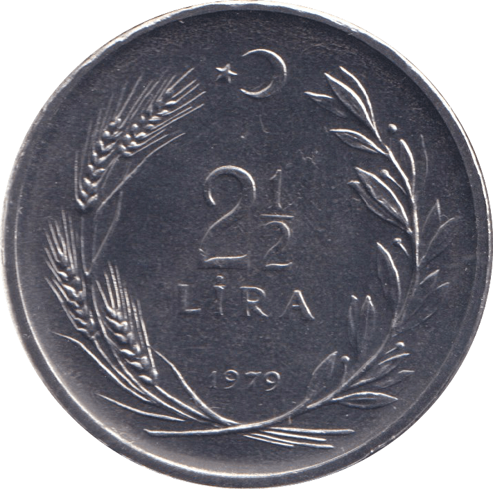 1979 TURKEY 2 1/2 LIRA - WORLD COINS - Cambridgeshire Coins