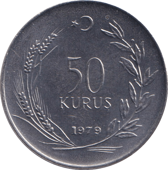 1979 TURKEY 50 KURUNS - WORLD COINS - Cambridgeshire Coins