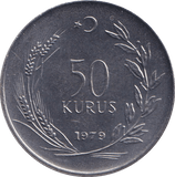 1979 TURKEY 50 KURUNS - WORLD COINS - Cambridgeshire Coins