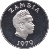 1979 ZAMBIA 5 KWACHA AFRICAN LONGHORN SILVER PROOF COIN .925 - SILVER WORLD COINS - Cambridgeshire Coins