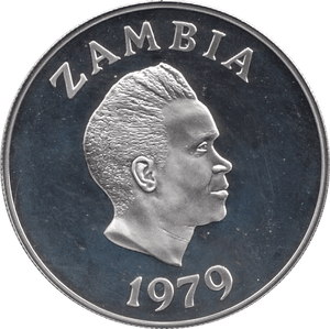 1979 ZAMBIA PROOF 10 KWACHA FISH EAGLE SILVER PROOF COIN - SILVER WORLD COINS - Cambridgeshire Coins